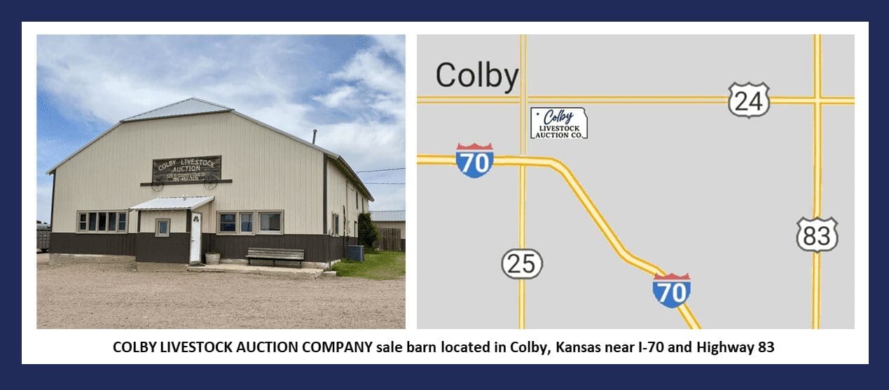 Colby Livestock sale barn map at Colby Kansas
